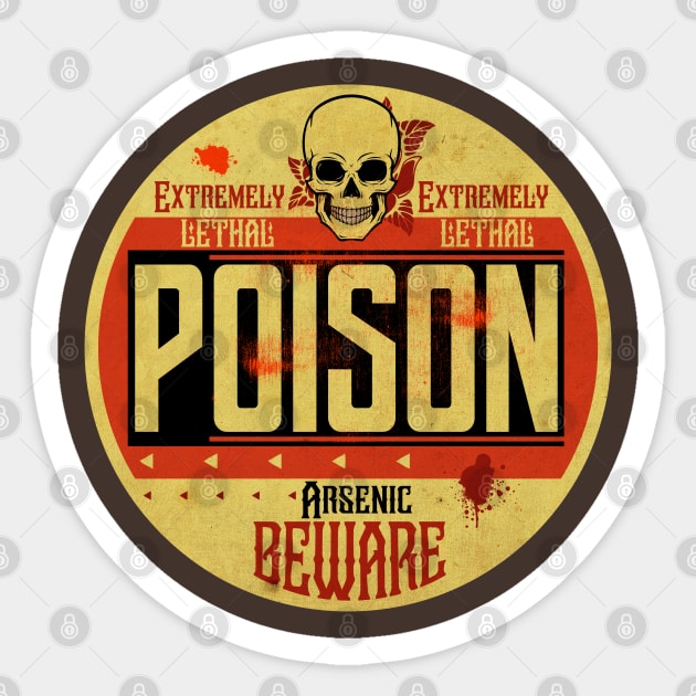 Vintage Poison Label Sticker by CTShirts